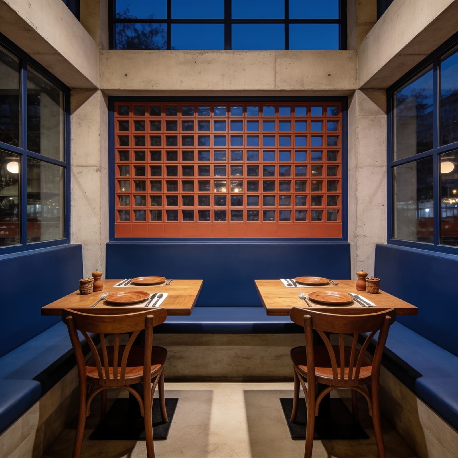Sala del ristorante Maprese con tavoli apparecchiati